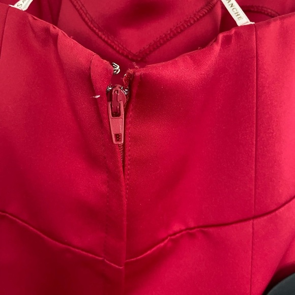 Saison Blanche Red Formal Cocktail Prom HOCO Party Dress Gown Sz 2 Big Bow Black - Picture 4 of 16